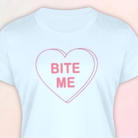 Anti-Valentine’s Day, Conversation Heart Tee, Slim Fit, Size S-3X - Picture 3 of 11